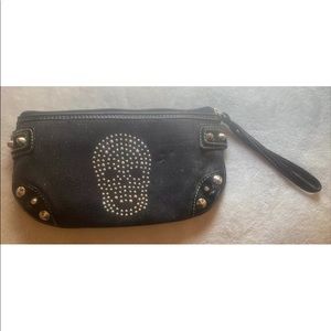 Skull Wristlet Glitter Black